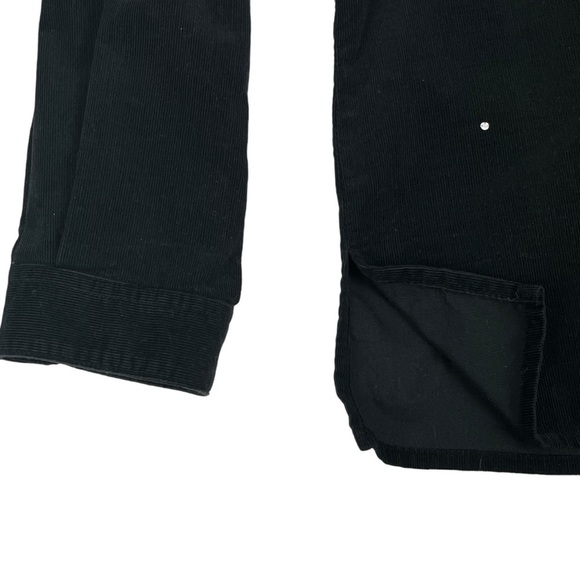 The Quaker Factory Corduroy Shirt Embroidered Christmas Trees Black Large - Picture 6 of 9